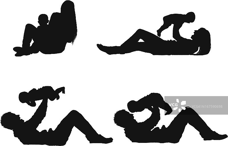 父母和宝宝玩耍图片素材