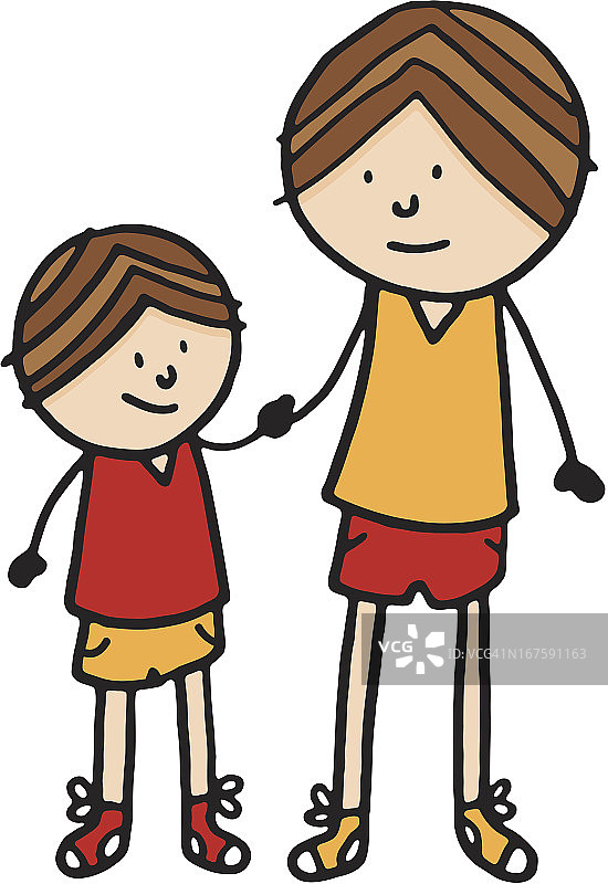 男孩和他的父亲图片素材