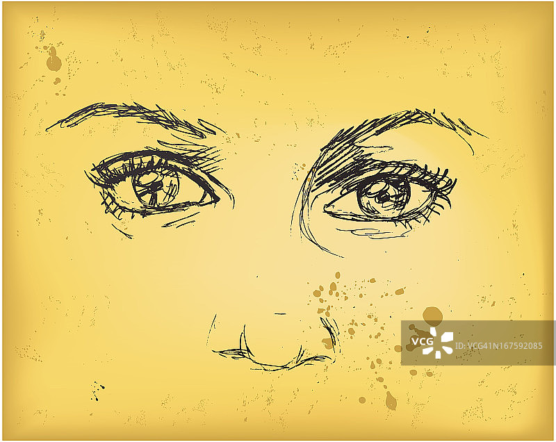 明亮的眼睛绘画图片素材