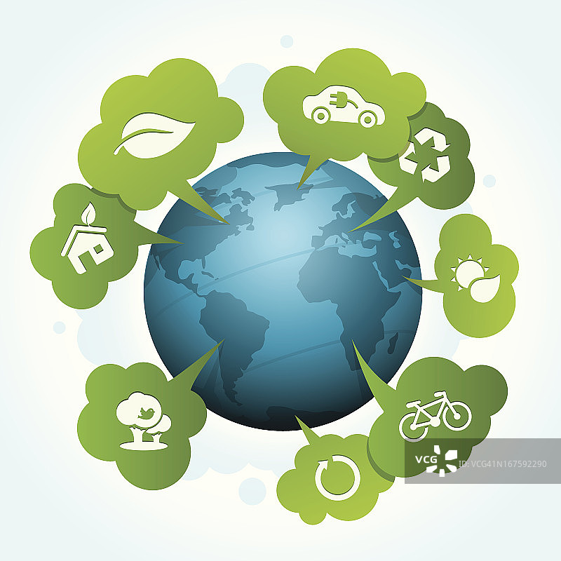 绿色星球概念图片素材