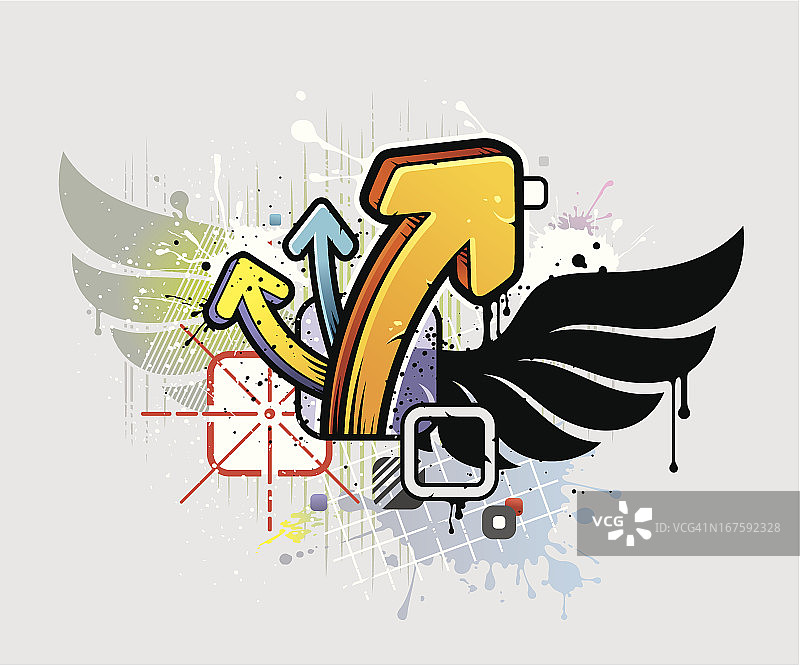 翅膀与箭头图片素材