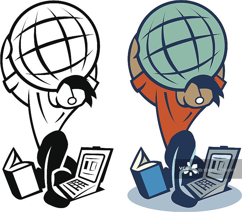 世界的重量 - 男学生图片素材