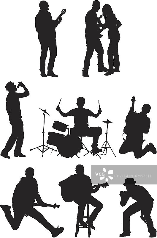 音乐家剪影图片素材