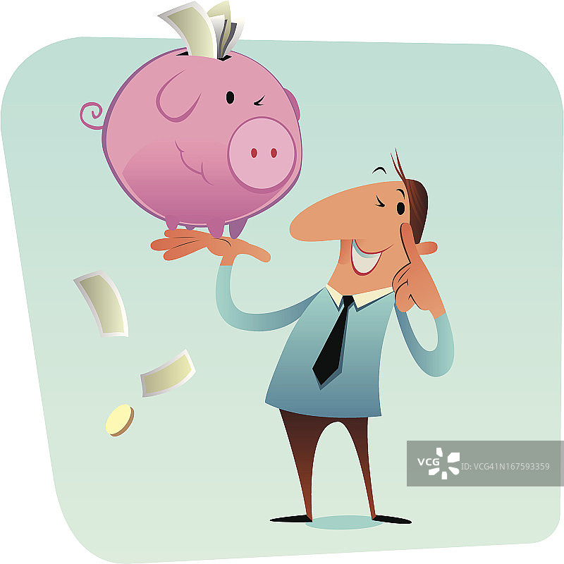 储蓄罐人图片素材