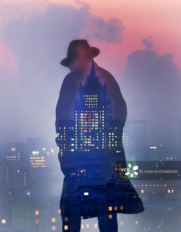 莫斯科老人图片素材