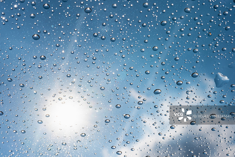 雨落在窗户上图片素材