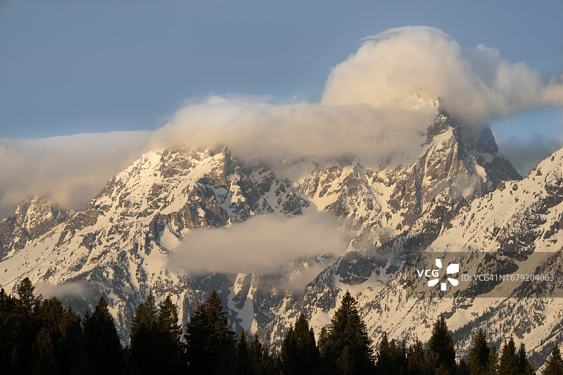 大提顿山脉的清晨图片素材