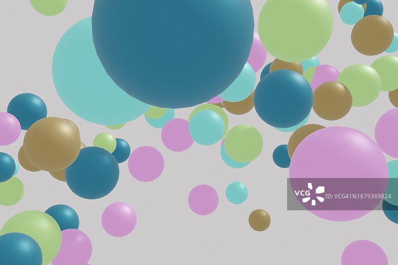 在太空中生长的抽象彩色几何形状图片素材