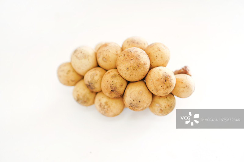 白色背景下的兰萨果图片素材