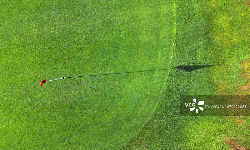 高尔夫球旗阴影图片素材