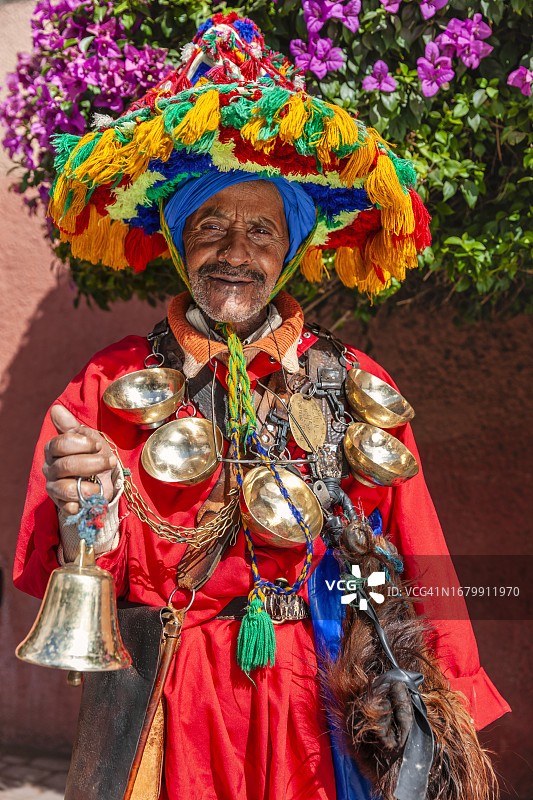 摩洛哥马拉喀什的卖水人 портрет图片素材