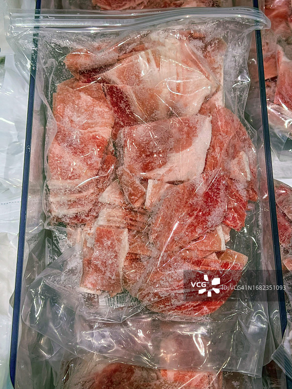 来自美国的冷冻猪肉片图片素材