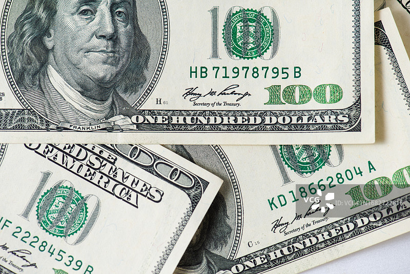 100美元纸币背景图片素材
