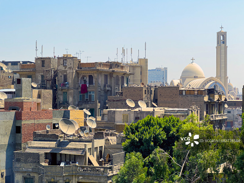 哈达耶克-科巴市中心开罗城市景观，埃及，中东，北非图片素材