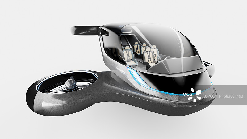 概念插画：空中出租车图片素材