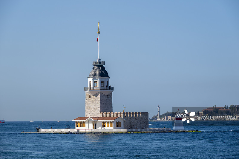 伊斯坦布尔于斯屈达尔的少女塔图片素材