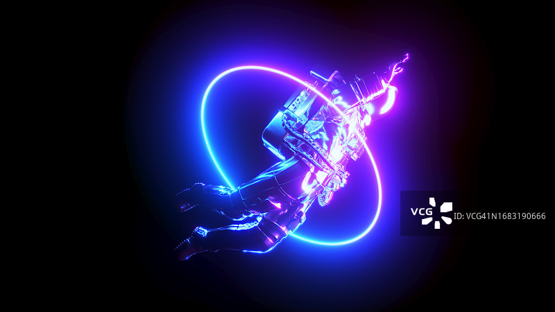 浮动宇航员插画图片素材