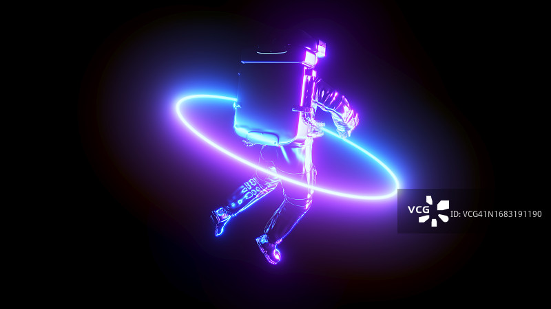 浮动宇航员插画图片素材