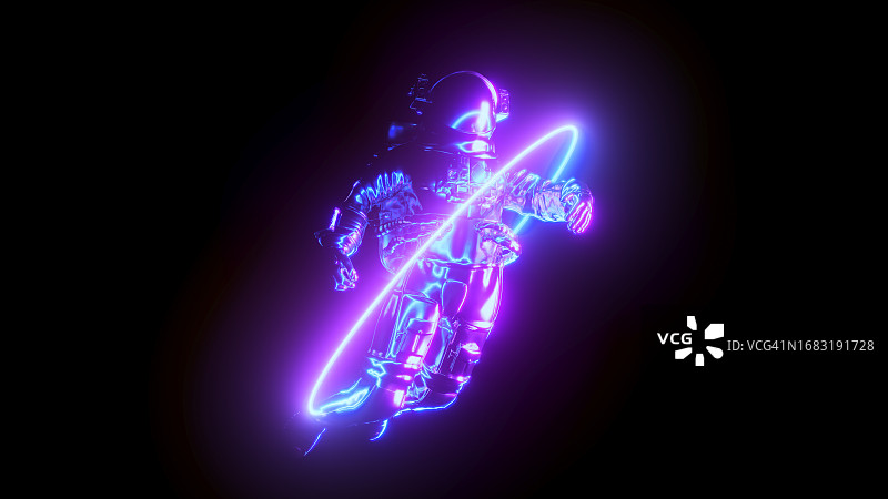 浮动宇航员插画图片素材