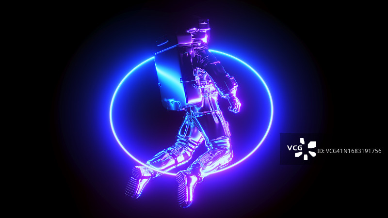 浮动宇航员插画图片素材