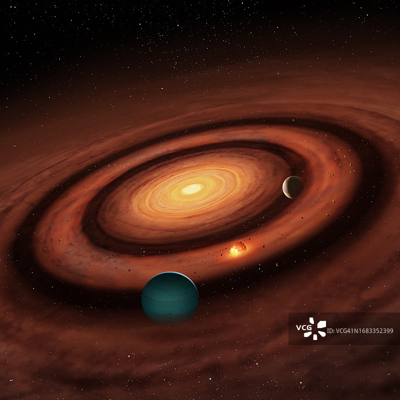 夹心行星理论图片素材