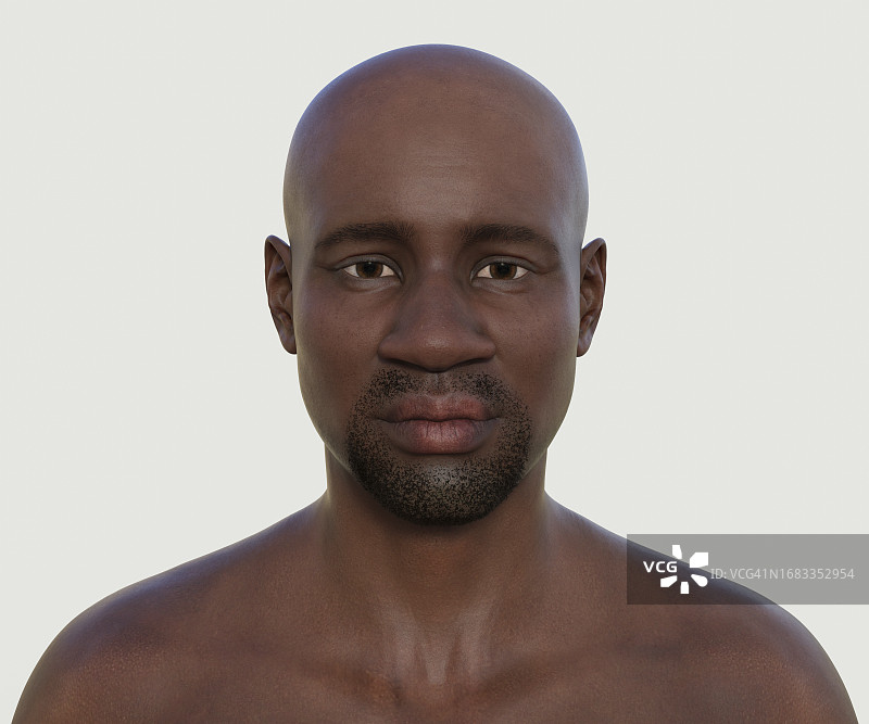 男人头像和肩部插图图片素材