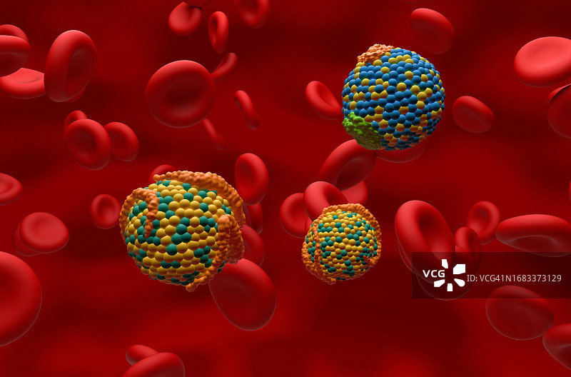 高密度和低密度脂蛋白图示图片素材