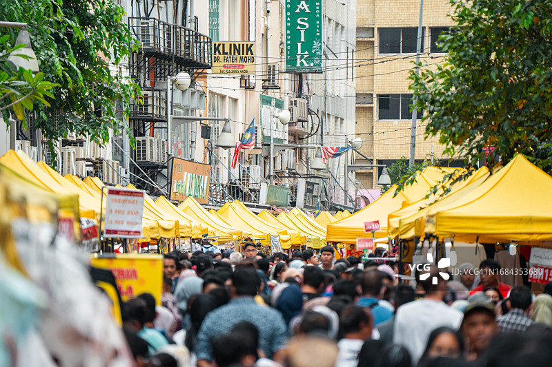 马来西亚吉隆坡阿罗街夜市美食图片素材