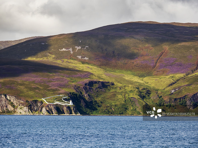 英国苏格兰艾莱岛麦克阿瑟角灯塔图片素材