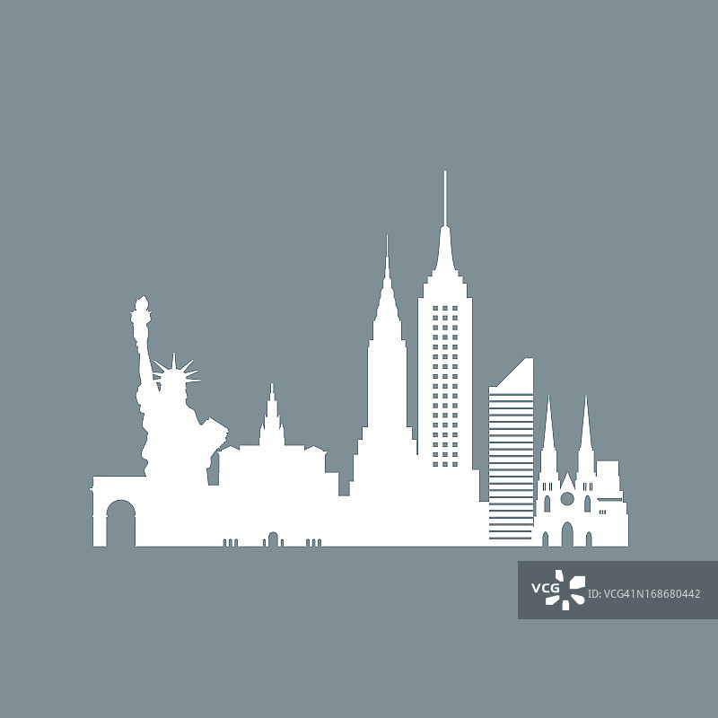 纽约的天际线图片素材