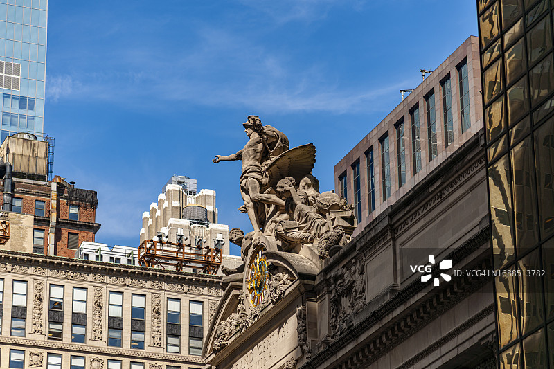 纽约中央火车站外景图片素材