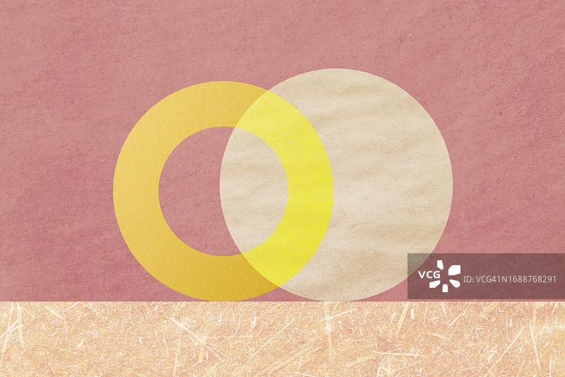 摄影纹理和几何形状组成的维恩图图片素材