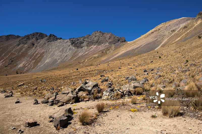 墨西哥内华多·德·托卢卡火山（Xinantecatl）的火山口和边缘图片素材