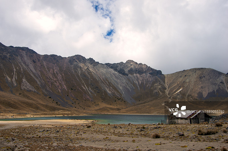 太阳泻湖/湖，托卢卡山（Xinantecatl），墨西哥州图片素材