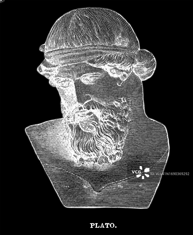 希腊哲学家、数学家柏拉图肖像图片素材