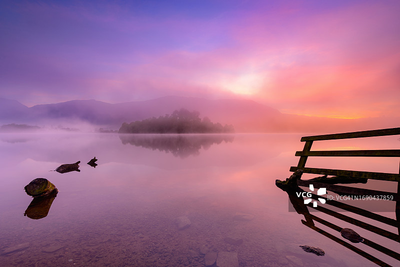 格拉斯米尔湖，湖区，坎布里亚，英国图片素材