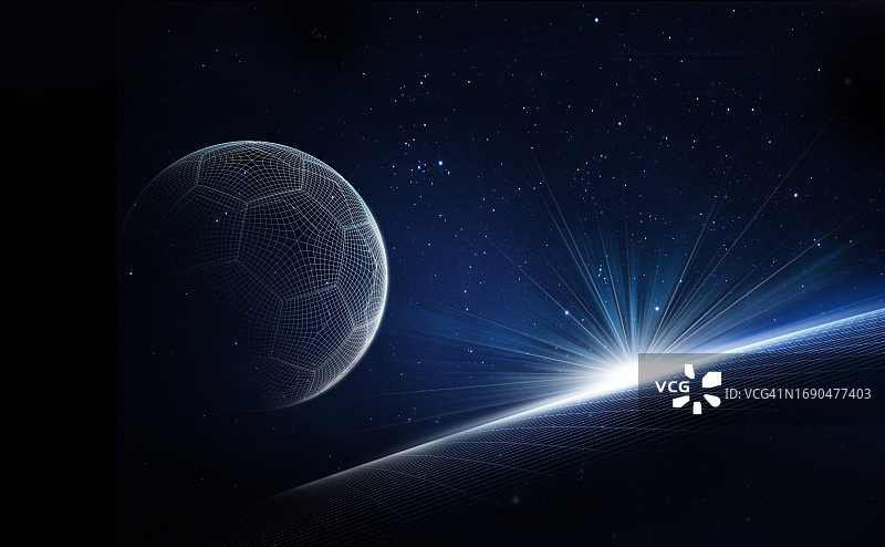 足球获胜CGI抽象图像图片素材