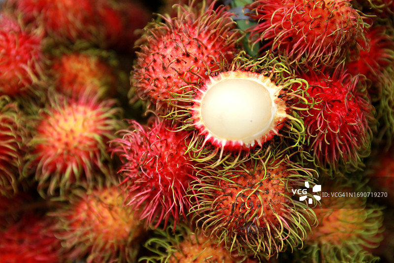 成熟的红毛丹图片素材