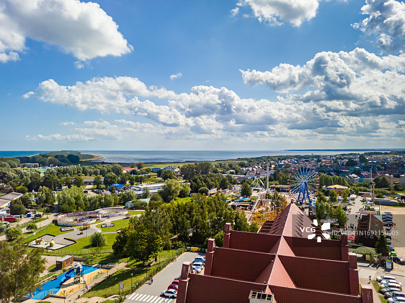 从瞭望塔看弗沃茨瓦韦克全景图片素材
