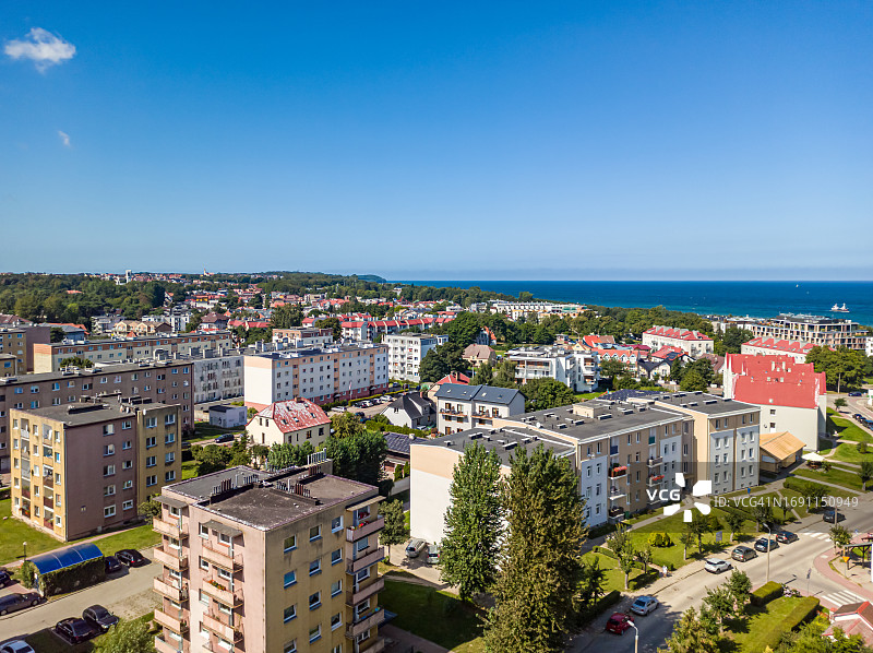 从瞭望塔看弗沃茨瓦韦克全景图片素材