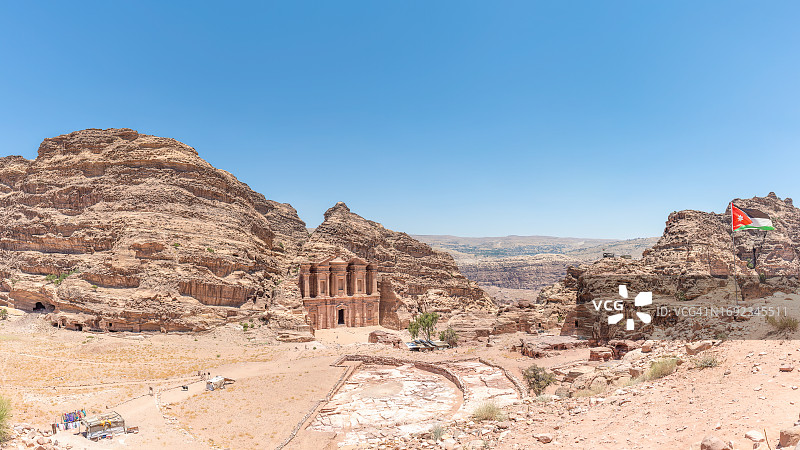 约旦佩特拉的代尔修道院图片素材