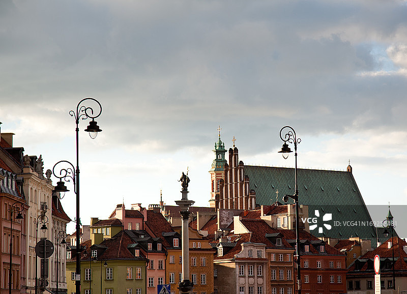 华沙老城图片素材