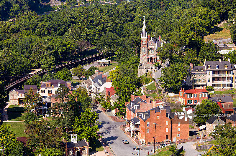哈珀斯费里国家公园鸟瞰图片素材