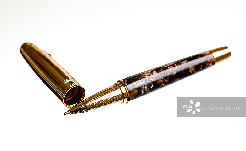 奢华金色圆珠笔图片素材