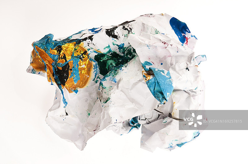 白色背景上的皱纸图片素材