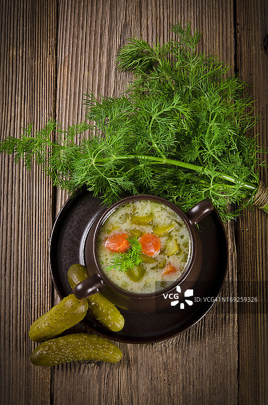 波兰酸黄瓜汤图片素材