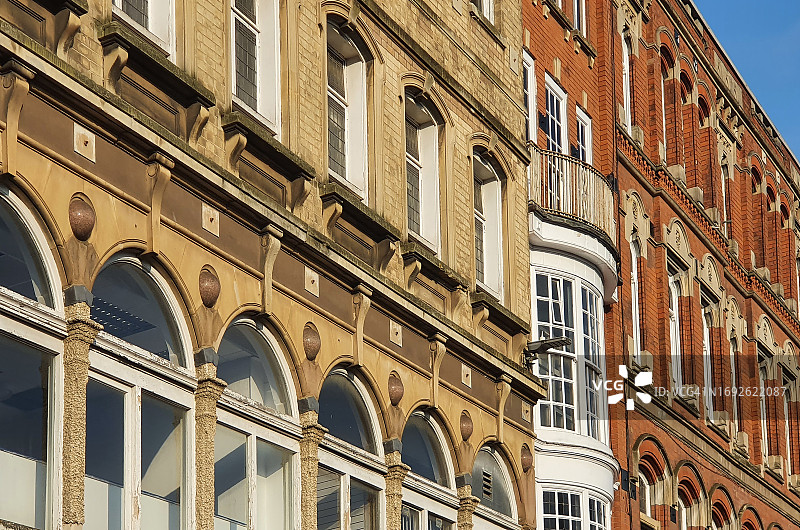 英国老建筑的砖砌外墙图片素材