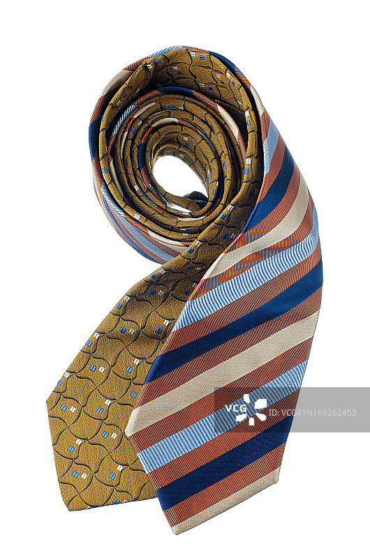 两条领带的特写图片素材