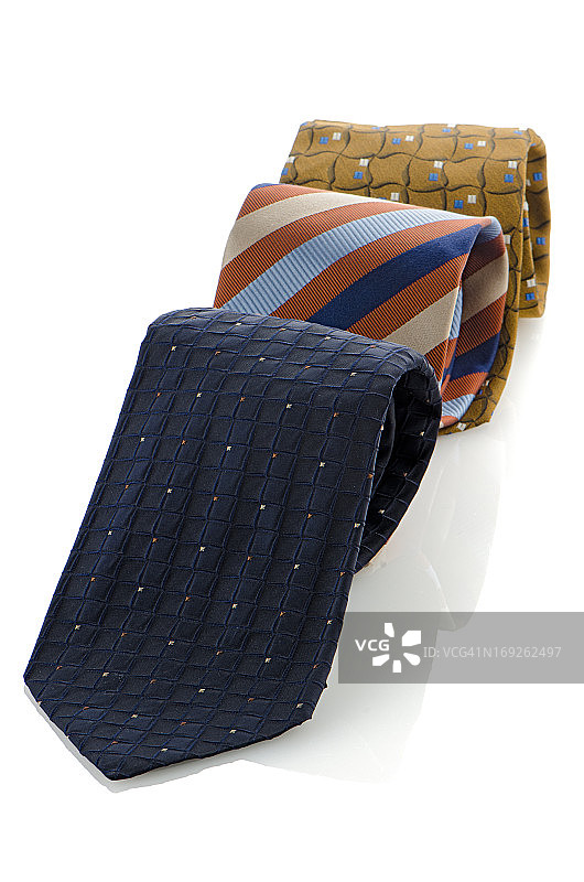 三条领带特写图片素材