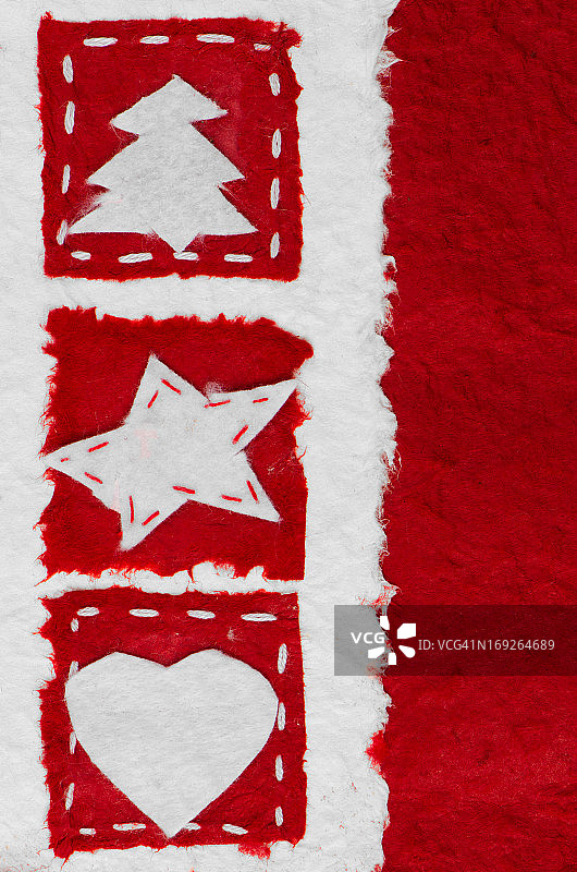 心形、星星和松树图片素材